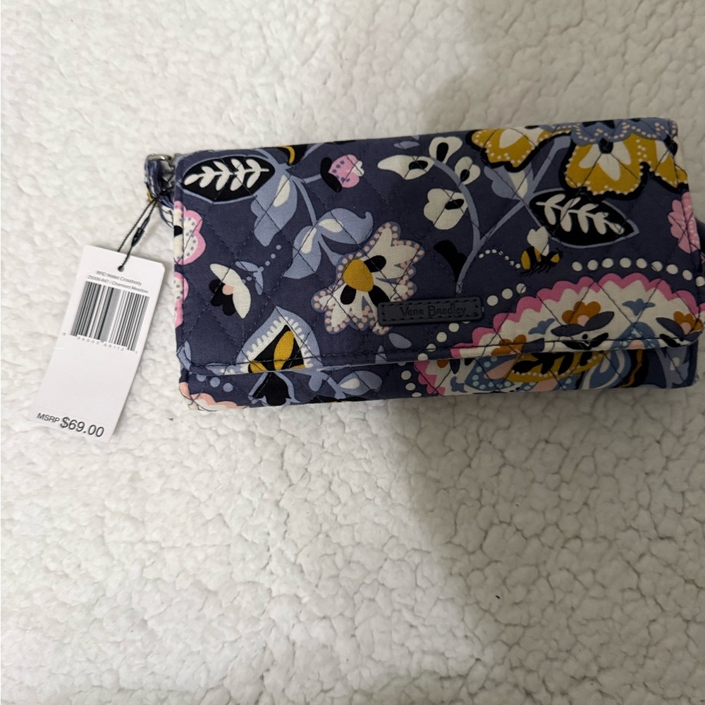 Vera Bradley Wallet Crossbody Wallet in Charmont Meadow